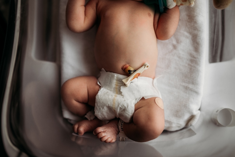 Columbus Georgia Newborn Photographer Baby in a bassinet